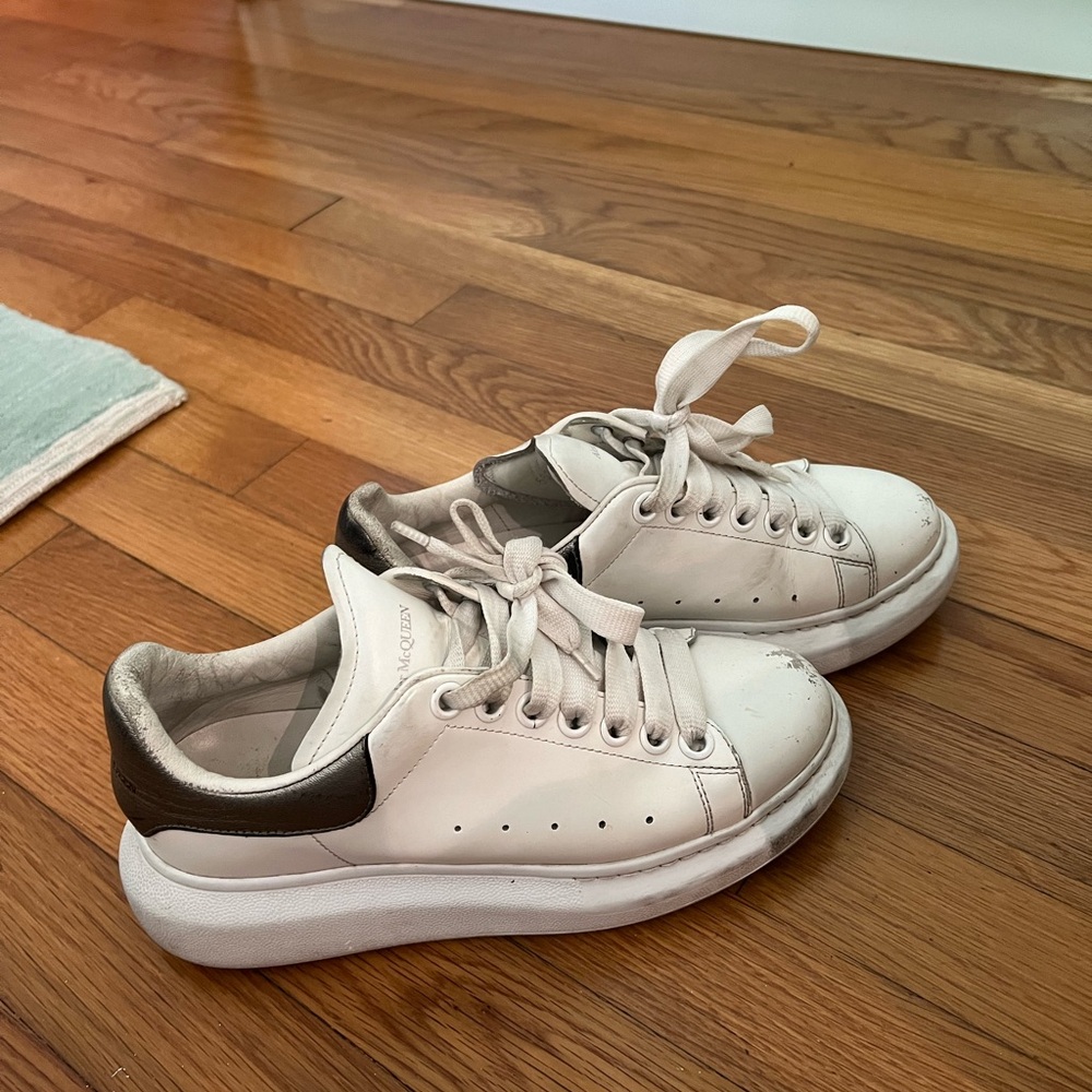 Alexander McQueen silver sneakers